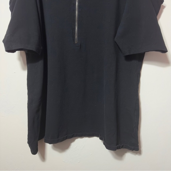 Torrid Foxy V-Neck Zip-Front Cold Shoulder Top Black Women Size 4X - Picture 5 of 9